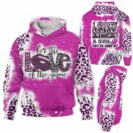 AOPH-W-Hobb-PlayLikeA-Fbal-211014NA10 @ Football Play Like A Girl-Football Leopard I Play Like A Girl Try To Keep Up 3D Hoodie