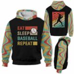 AOPH-U-Hobb-EatSleeRetr-Bball-211009VY10 @ Baseball Eat Sleep Retro-Baseball Retro Eat Sleep Repeat 3D Hoodie