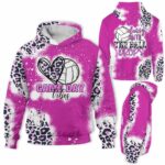 AOPH-U-Hobb-ClasBall-Vlbl-211015NA10 @ Volleyball Classy Ball-Volleyball Leopard Game Day Vibes 3D Hoodie