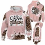 AOPH-U-Hobb-ProuMama-Socr-211012NA10 @ Soccer Proud Mama-Soccer Grandma Leopard My Favorite Player Calls Me Grandma 3D Hoodie