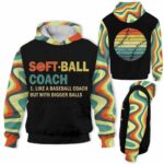 AOPH-U-Hobb-RetrBall-Sbal-211011VY10 @ Softball Retro Ball-Softball Coach Retro Coach Definition 3D Hoodie
