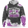 AOPH-U-Hobb-MomChee-Fbal-211014NA10 @ Football Mom Cheer-Football Cheer Mom Leopard Custom Name 3D Hoodie