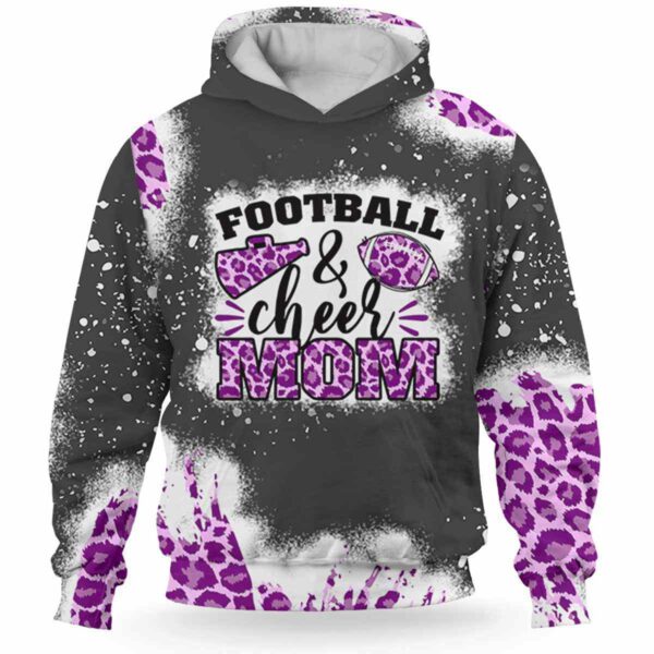 AOPH-U-Hobb-MomChee-Fbal-211014NA10 @ Football Mom Cheer-Football Cheer Mom Leopard Custom Name 3D Hoodie