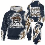 AOPH-U-Hobb-FavoMom-Socr-211012NA10 @ Soccer Favorite Mom-Soccer Mom Calls Me Mom Leopard 3D Hoodie