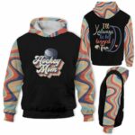 AOPH-U-Hobb-BallBiggFan-Hkey-211011VY10 @ Hockey Ball Biggest Fan-Ice Hockey Mom Retro Her Biggest Fan 3D Hoodie