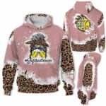 AOPH-U-Hobb-BiggFan-Sbal-211011NA10 @ Softball Biggest Fan-Softball Mom Leopard Biggest Fan 3D Hoodie
