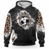 AOPH-U-Hobb-HearFiel-Socr-211011NA10 @ Soccer Heart field-Soccer Mom My Heart Is On That Field Leopard 3D Hoodie
