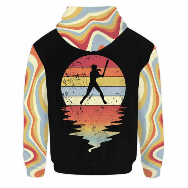 AOPH-U-Hobb-RainSuns-Bball-211009VY10 @ Baseball Rainbow Sunshine-Baseball Retro Sunshine Rainbow Just A Girl 3D Hoodie