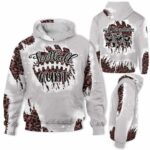 AOPH-U-Hobb-HearIsOnTheLine-Fbal-211014NA10 @ Football Heart Is On The Line-Football Aunt My Heart Is On The Line Leopard 3D Hoodie