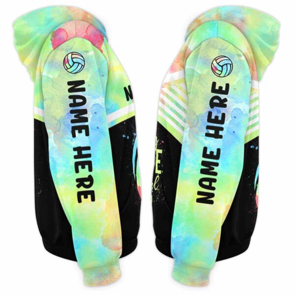 AOPH-U-Hobb-WateBallLine-Vlbl-211015VY10 @ Volleyball Watercolor Ball Line-Volleyball Watercolor Custom Name I Play Like A Girl 3D Hoodie