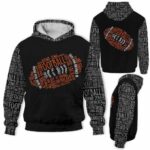 AOPH-U-Hobb-BallTxtPtn-Fbal-211013VY10 @ Football Ball Text Pattern-Football Ball Text Typography Pattern 3D Hoodie