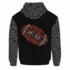 AOPH-U-Hobb-BallTxtPtn-Fbal-211013VY10 @ Football Ball Text Pattern-Football Ball Text Typography Pattern 3D Hoodie