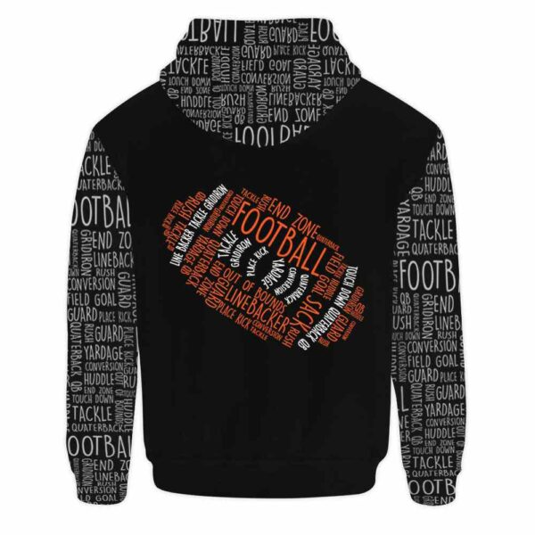 AOPH-U-Hobb-BallTxtPtn-Fbal-211013VY10 @ Football Ball Text Pattern-Football Ball Text Typography Pattern 3D Hoodie