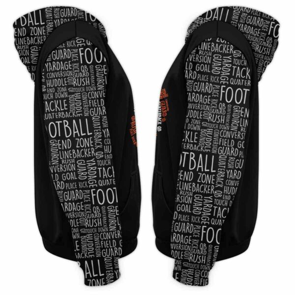 AOPH-U-Hobb-BallTxtPtn-Fbal-211013VY10 @ Football Ball Text Pattern-Football Ball Text Typography Pattern 3D Hoodie