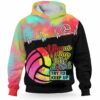 AOPH-U-Hobb-HearWateFlag-Vlbl-211014VY10 @ Volleyball Heartbeat Watercolor Flag-Volleyball Watercolor Usa Flag I Play Like A Girl 3D Hoodie