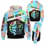 AOPH-U-Hobb-WateBallLine-Bskb-211015VY10 @ Basketball Watercolor Ball Line-Basketball Watercolor Custom Name I Play Like A Girl 3D Hoodie