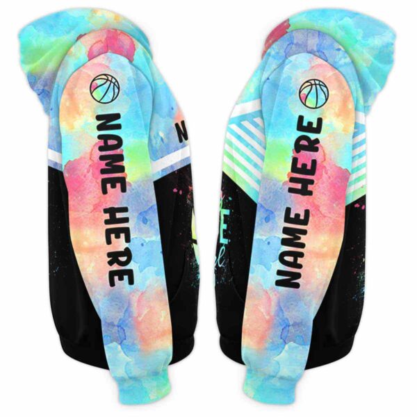 AOPH-U-Hobb-WateBallLine-Bskb-211015VY10 @ Basketball Watercolor Ball Line-Basketball Watercolor Custom Name I Play Like A Girl 3D Hoodie