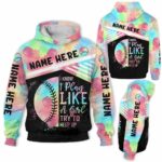 AOPH-U-Hobb-WateBallLine-Sbal-211015VY10 @ Softball Watercolor Ball Line-Softball Watercolor Custom Name I Play Like A Girl 3D Hoodie