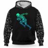 AOPH-U-Hobb-PlayToolPtn-Fbal-211013VY10 @ Football Player Tools Pattern-Football Player Typography Pattern 3D Hoodie