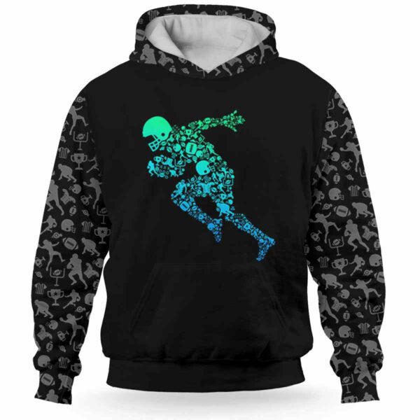 AOPH-U-Hobb-PlayToolPtn-Fbal-211013VY10 @ Football Player Tools Pattern-Football Player Typography Pattern 3D Hoodie