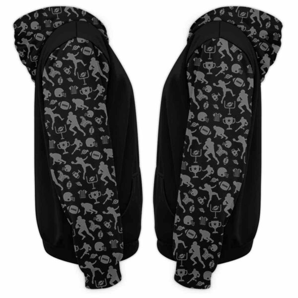 AOPH-U-Hobb-PlayToolPtn-Fbal-211013VY10 @ Football Player Tools Pattern-Football Player Typography Pattern 3D Hoodie