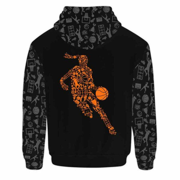 AOPH-W-Hobb-Tool-Bskb-211013VY10 @ Basketball Girl Tools-Basketball Player Typography Pattern 3D Hoodie