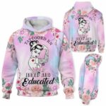 AOPH-W-Nur-WateFlow-RN-211020VY10 @ Registered Nurse Girl Watercolor Flowers-Registered Nurse Flower Pink Tattooed Rn 3D Hoodie