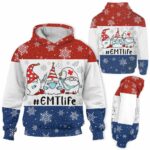 AOPH-U-Nur-LineGnom-EMT-211020VY10 @ Emt Line Gnome-Emt Christmas Emt Life Gnome Nurse Line 3D Hoodie