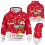 AOPH-U-Nur-WineSnowRed-CNA-211020VY10 @ Cna Wine Snow Red-Cna Christmas Cna Crew Wine Snow 3D Hoodie