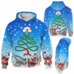 AOPH-U-Nur-XmasTool-Nur-211015VY10 @ Nurse Xmas Tools-Nurse Christmas Nurse Tools Tree 3D Hoodie