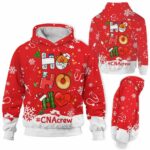 AOPH-U-Nur-SmilHalfSnow-CNA-211020VY10 @ Cna Smile Half Snow-Cna Christmas Cna Crew Ho Ho Ho Plaid 3D Hoodie