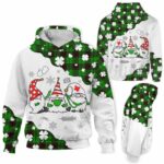AOPH-U-Nur-GreeClovGnom-Nur-211020VY10 @ Nurse Green Clover Gnome-Nurse Christmas Green Gnome Nurse 3D Hoodie