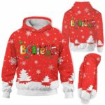 AOPH-U-Nur-BeliHalfSnowRed-Nur-211020VY10 @ Nurse Believe Half Snow Red-Nurse Christmas Nurse Believe 3D Hoodie