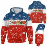 AOPH-U-Nur-ThreLineSmil-Nur-211020VY10 @ Nurse Three Line Smile-Nurse Christmas Nurse Ho Ho Ho Line 3D Hoodie