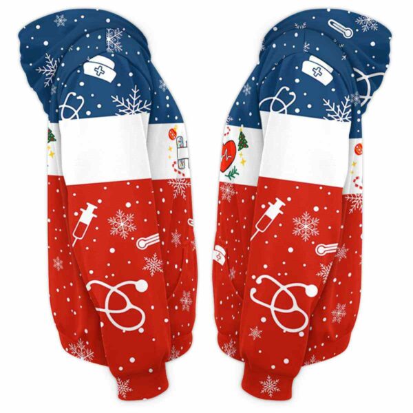 AOPH-U-Nur-ThreLineSmil-Nur-211020VY10 @ Nurse Three Line Smile-Nurse Christmas Nurse Ho Ho Ho Line 3D Hoodie