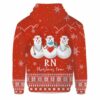 AOPH-U-Nur-RedKnitSnow-RN-211020VY10 @ Registered Nurse Red Knitted Snowman-Registered Nurse Christmas Rn Crew Snowman 3D Hoodie