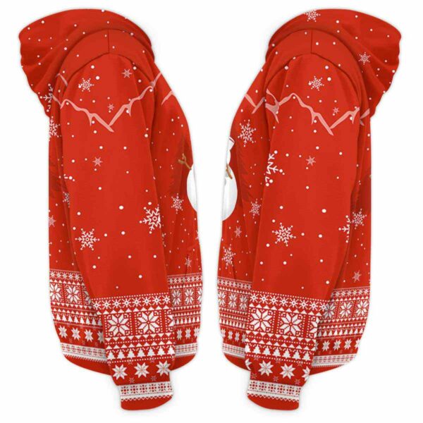 AOPH-U-Nur-RedKnitSnow-RN-211020VY10 @ Registered Nurse Red Knitted Snowman-Registered Nurse Christmas Rn Crew Snowman 3D Hoodie