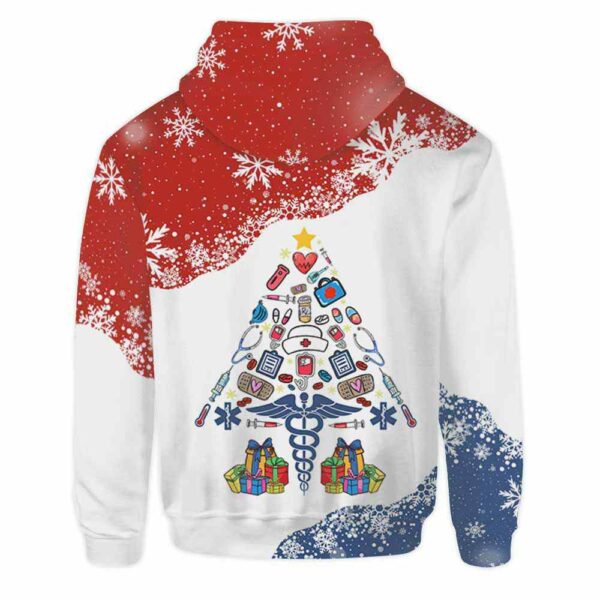 AOPH-U-Nur-RedBlueTree-Nur-211015VY10 @ Nurse Red Blue Tree-Nurse Christmas Tree Nurse Red Blue 3D Hoodie