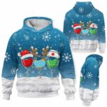 AOPH-U-Nur-WineLeds-Nur-211020VY10 @ Nurse Wine Leds-Nurse Christmas Nurse Wine Snow 3D Hoodie