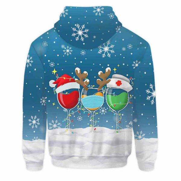 AOPH-U-Nur-WineLeds-Nur-211020VY10 @ Nurse Wine Leds-Nurse Christmas Nurse Wine Snow 3D Hoodie