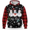 AOPH-U-Nur-SnowToolBuffPlai-CNA-211020VY10 @ Cna Snowman Tools Buffallo Plaid-Cna Christmas Cna Crew Snowman Plaid 3D Hoodie
