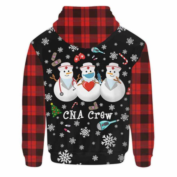AOPH-U-Nur-SnowToolBuffPlai-CNA-211020VY10 @ Cna Snowman Tools Buffallo Plaid-Cna Christmas Cna Crew Snowman Plaid 3D Hoodie