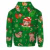 AOPH-U-Ani-GreeVest-Slth-211025VY10 @ Sloth Green Vest-Sloth Pattern On Christmas Green Suit 3D Hoodie