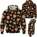 AOPH-U-Ani-AnimPtn-Fox-211025VY10 @ Fox Animal Pattern-Fox Christmas Cute Pattern 3D Hoodie