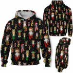 AOPH-U-Ani-AnimPtn-Hrse-211025VY10 @ Horse Animal Pattern-Horse Christmas Cute Pattern 3D Hoodie
