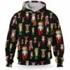 AOPH-U-Ani-AnimPtn-Hrse-211025VY10 @ Horse Animal Pattern-Horse Christmas Cute Pattern 3D Hoodie