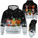 AOPH-U-Ani-ChriSnow-Goat-211025VY10 @ Goat Christmas Snow-Goats On Snow 3D Hoodie