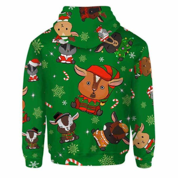AOPH-U-Ani-GreeVest-Goat-211025VY10 @ Goat Green Vest-Goat Pattern On Christmas Green Suit 3D Hoodie