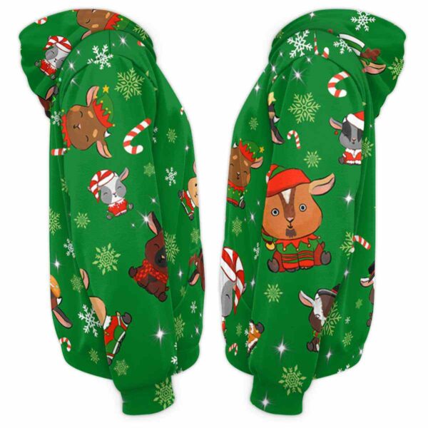 AOPH-U-Ani-GreeVest-Goat-211025VY10 @ Goat Green Vest-Goat Pattern On Christmas Green Suit 3D Hoodie