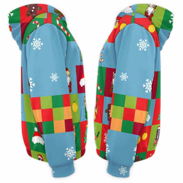 AOPH-U-Ani-SquaPtn-Hrse-211025VY10 @ Horse Square Pattern-Horse Christmas Colorful Square Pattern 3D Hoodie